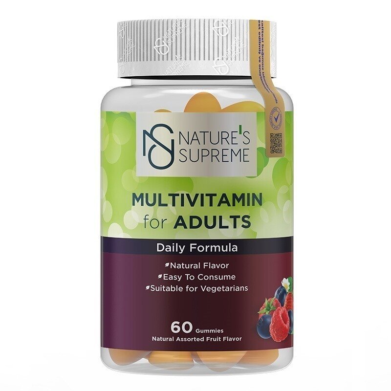Natures Supreme Gummies Multivitamin For Adults 60 Çiğnenebilir Form