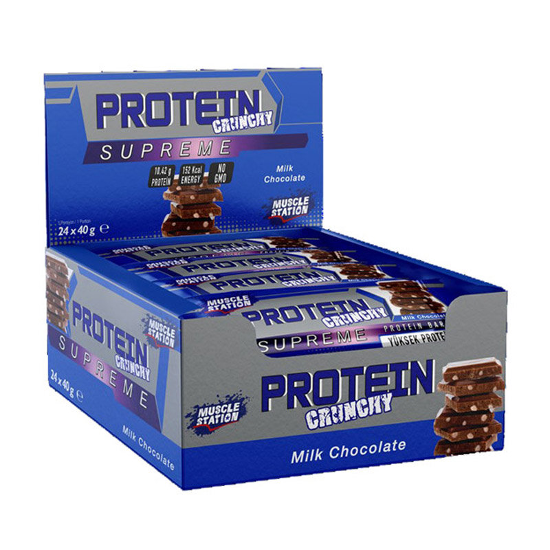 Muscle Station Supreme Crunchy Protein Bar 40 Gr 48 Adet
