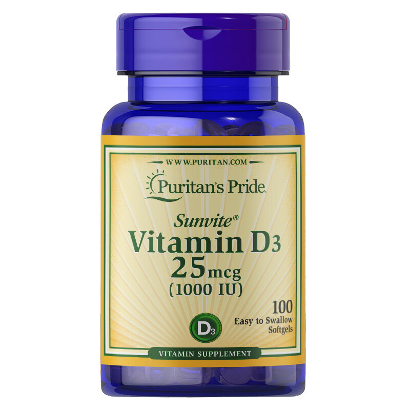 Puritans Pride Vitamin D3 25 Mcg 1000 IU 100 Yumuşak Kapsül
