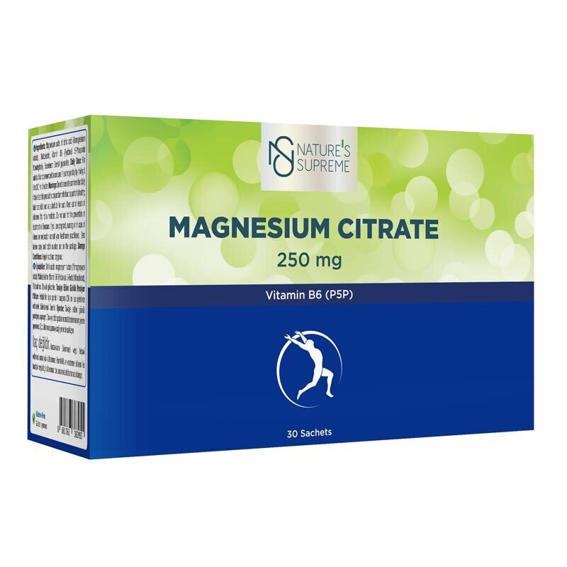 Natures Supreme Magnesium Citrate + Vitamin B6 (P5P) 30 Saşe
