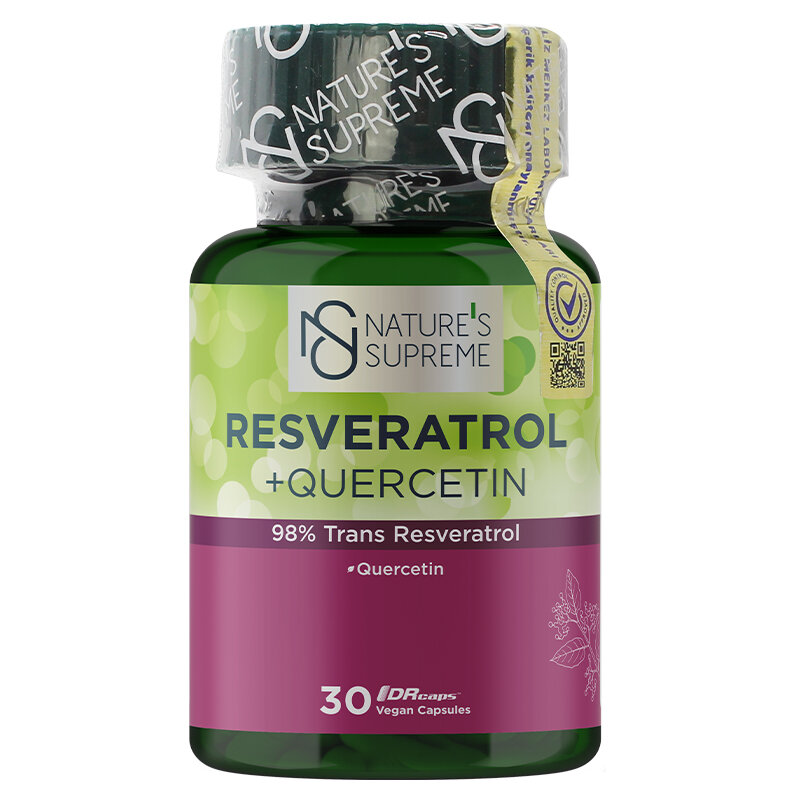 Natures Supreme Resveratrol + Quercetin 30 Kapsül