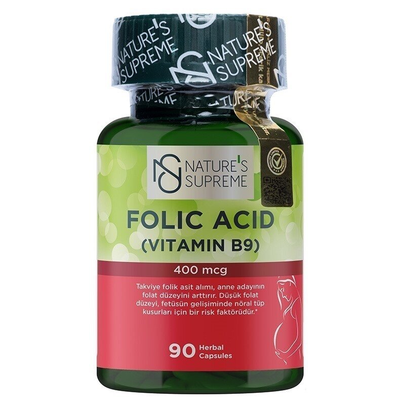 Natures Supreme Folic Acid 400 Mcg 90 Kapsül