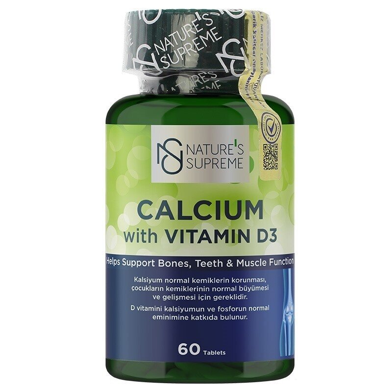 Natures Supreme Calcium With Vitamin D3 60 Tablet
