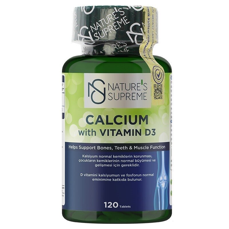 Natures Supreme Calcium With Vitamin D3 120 Tablet