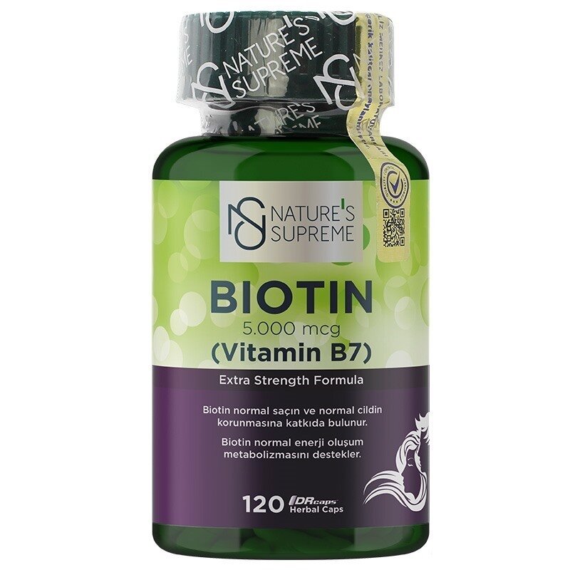Natures Supreme Biotin 5000 Mcg 120 Kapsül