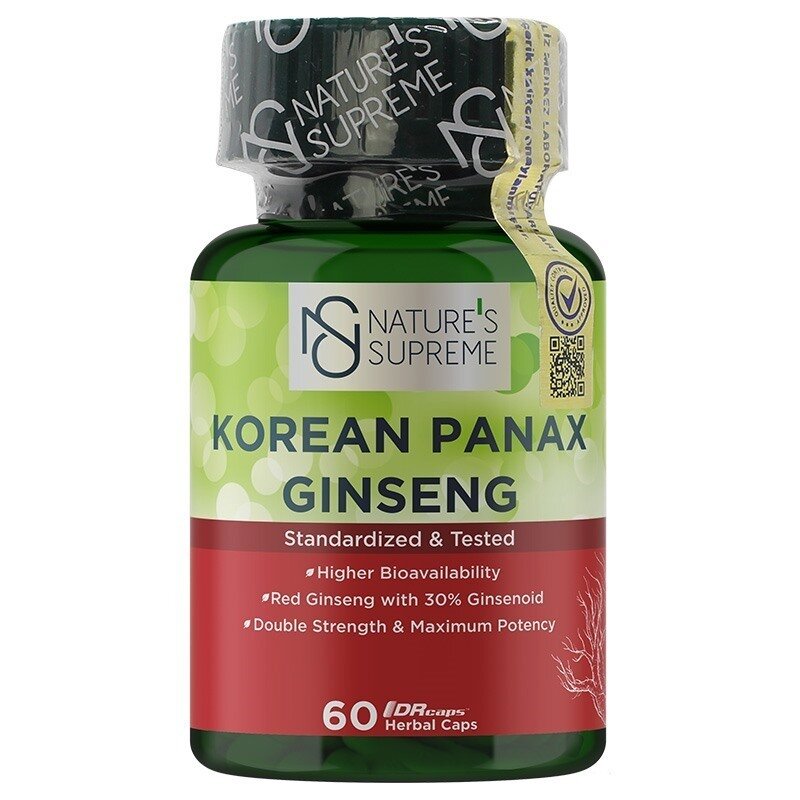Natures Supreme Korean Panax Ginseng 60 Kapsül
