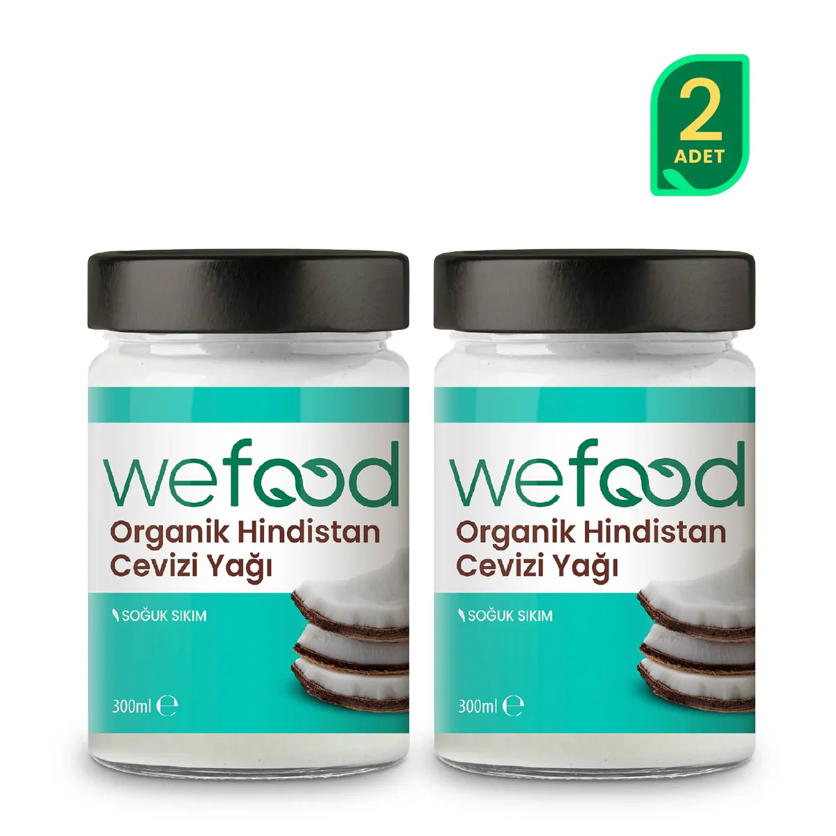 Wefood Organik Hindistan Cevizi Yağı 300 ml 2'li