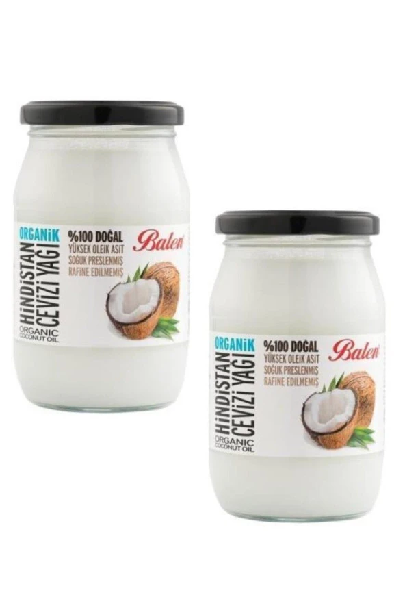 Balen Organik Hindistan Cevizi Yağı (Soğuk Pres) 300 Gr 2 Adet