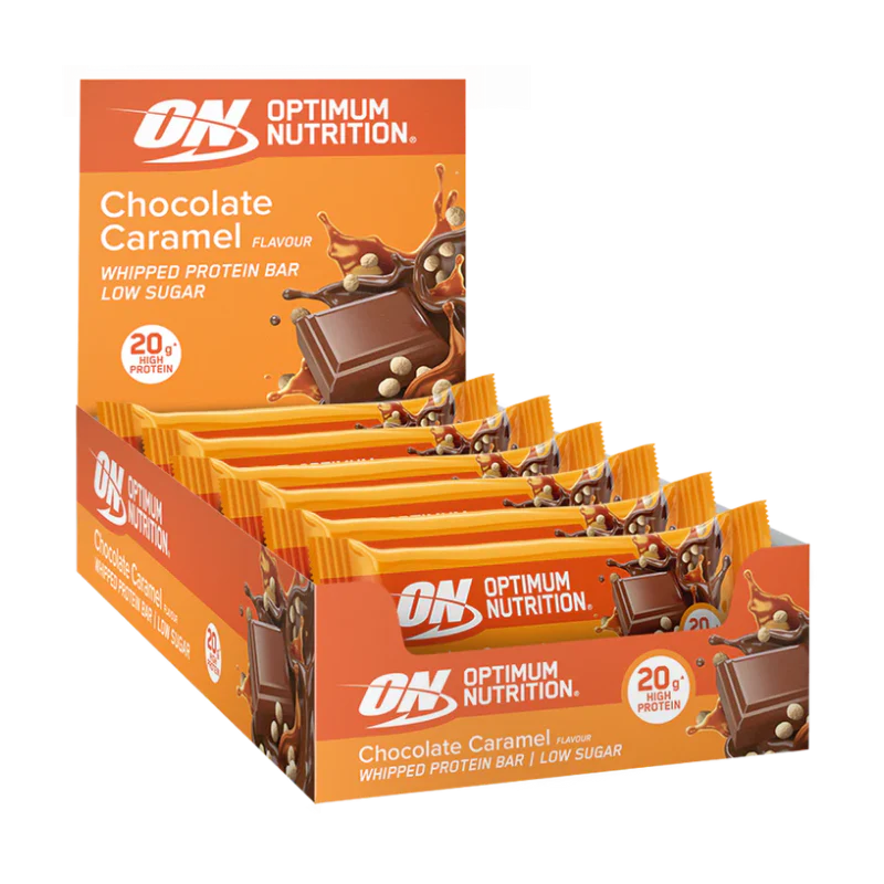 Optimum Nutrition Chocolate Caramel Whipped Protein Bar 10 Adet