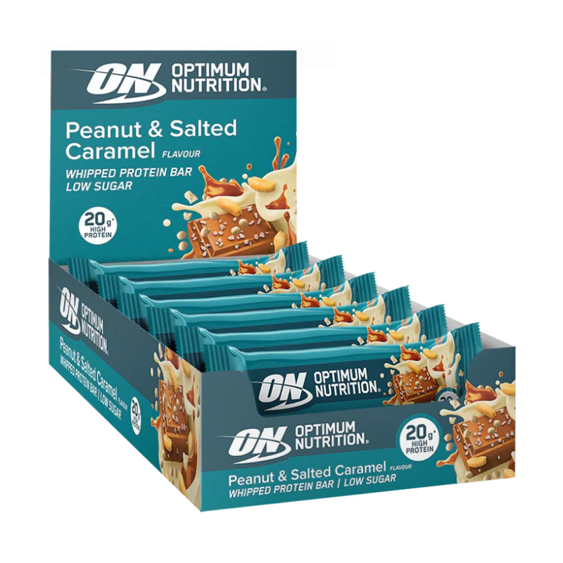 Optimum Nutrition Peanut and Salted Caramel Whipped Protein Bar 10 Adet